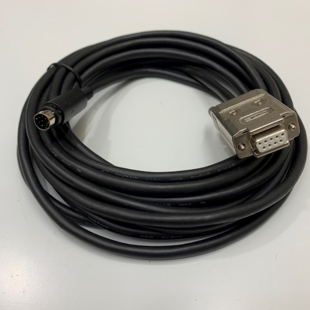 Cáp Lập Trình 1761-CBL-PM15 50ft Dài 15M Cable RS232 MD8M to DB9 Female For PLC Allen Bradley MicroLogix 1000,1200,1400,1500 Series Connect Computer/HMI Có Chống Nhiễu Shielded