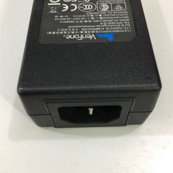 Adapter 9V 4A VeriFon SM09001A CPS10936-3S-R Connector Size 5.5mm x 2.5mm 90 Degree