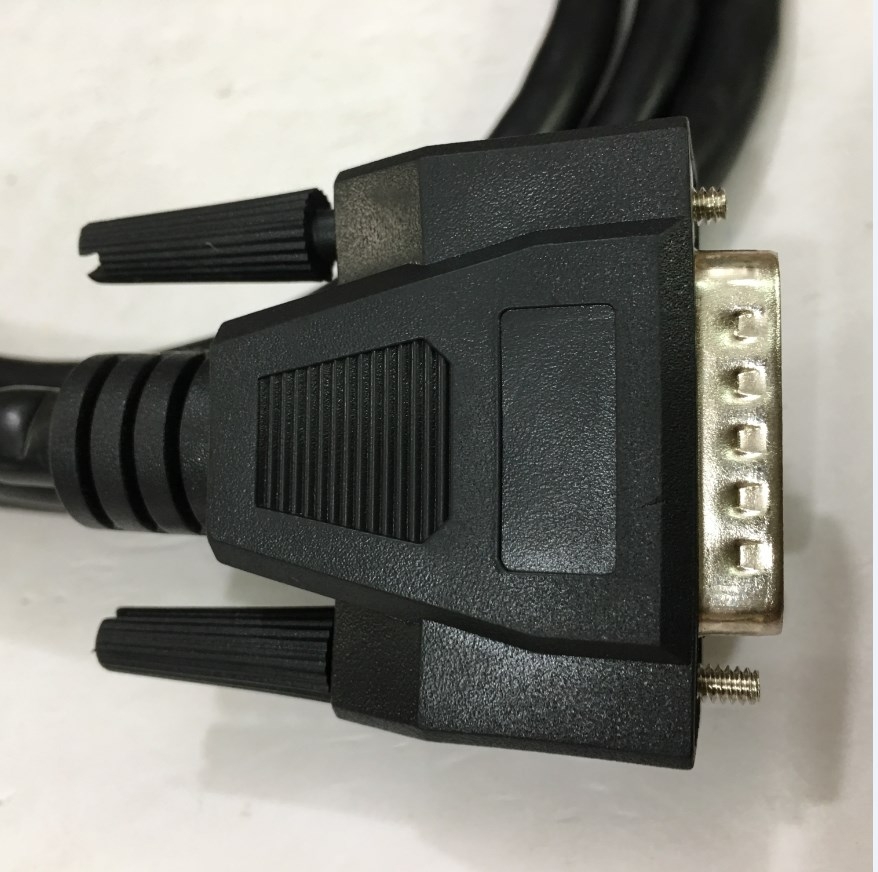 Cáp RS232C Chuẩn Công Nghiệp D-SUB DB15 Male to DB15 Male 2 Row 15Pin E302625 AWM 20276 Cable Black Length 1.4M