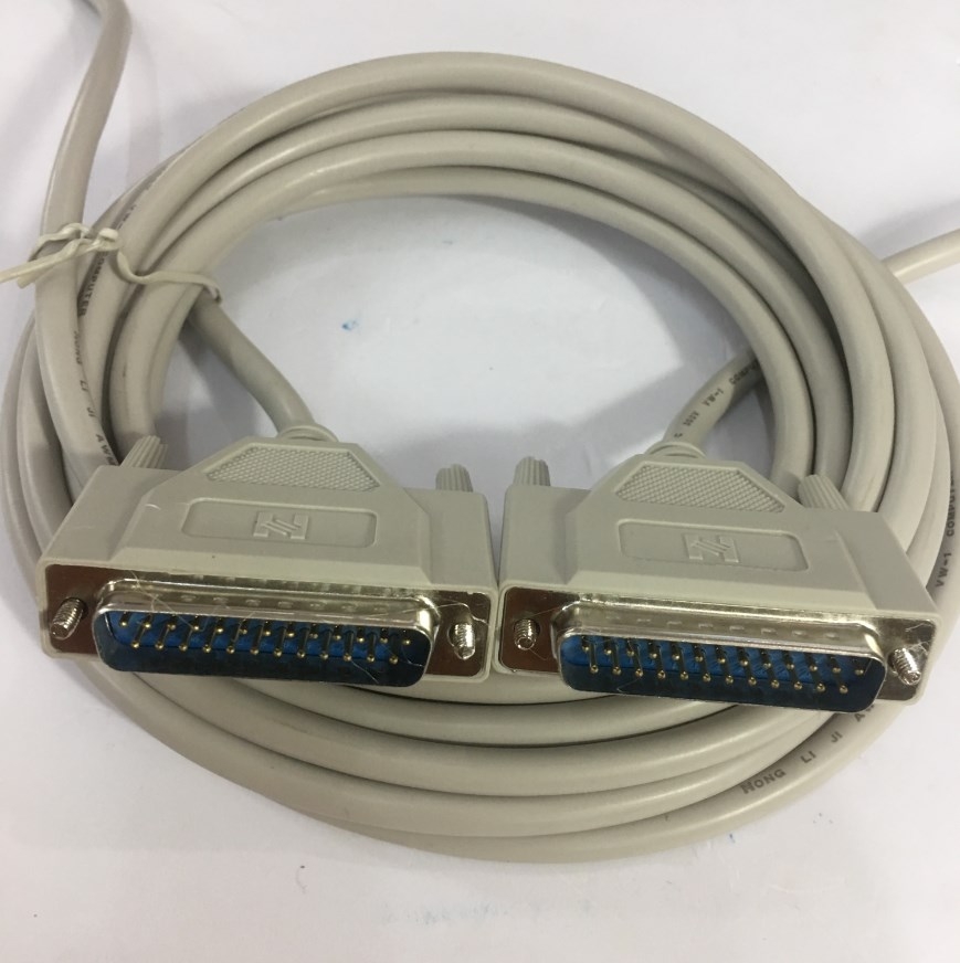 Cáp Kết Nối Cổng DB25 Serial 25Pin LPT Parallel 1284 Dương Dương Chuẩn Song Song Nối Tiếp DB25 Male to DB25 Male Cable Grey Length 5M