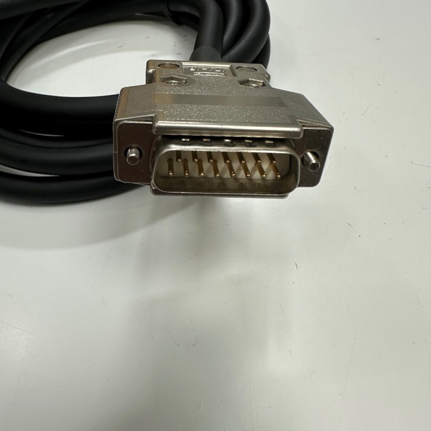 Cáp 2M 6.5ft JAE Electronics Circular Connector 25-24S 24 Pin Female to DB15 Female For Power and Signal I/O Cable