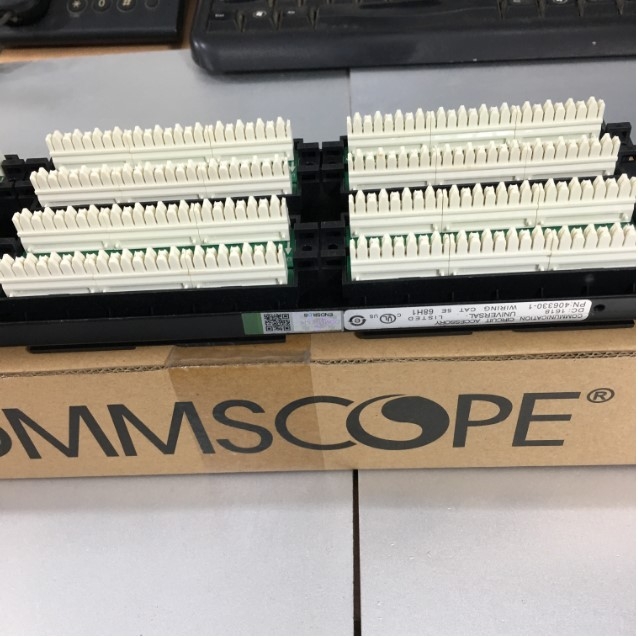 Thanh Trung Chuyển Đấu Nối Commscope AMP 0-0406331-1 48 Port Patch Panel CAT 5E UTP 2U