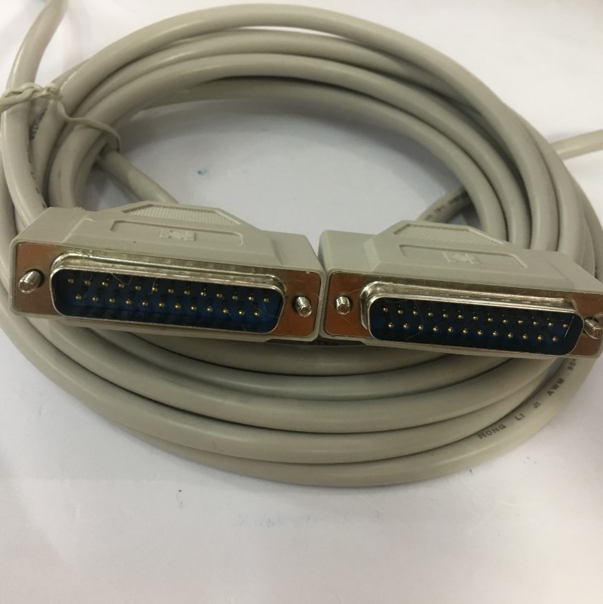 Cáp Kết Nối Cổng DB25 Serial 25Pin LPT Parallel 1284 Dương Dương Chuẩn Song Song Nối Tiếp DB25 Male to DB25 Male Cable Grey Length 5M