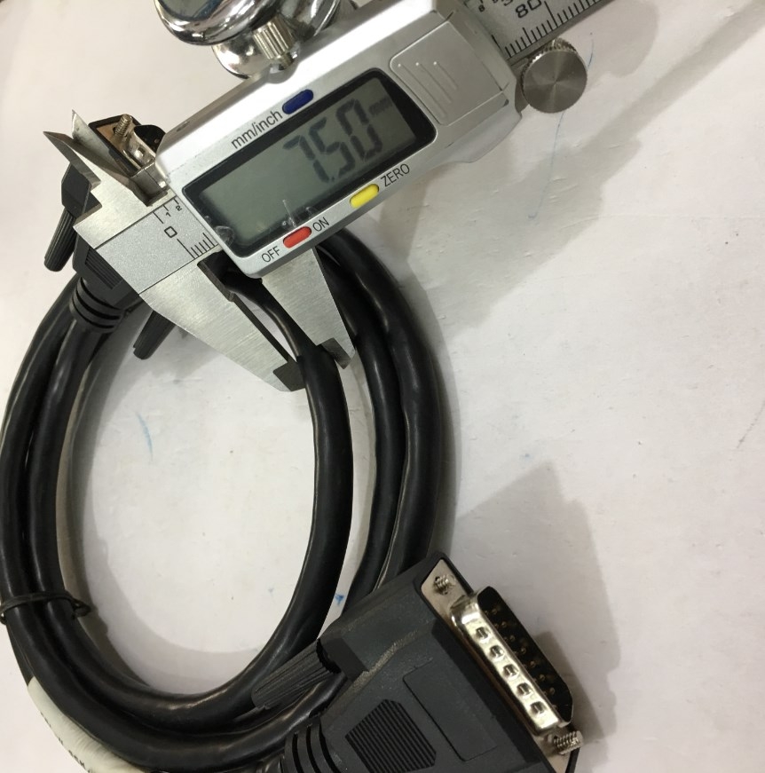 Cáp RS232C Chuẩn Công Nghiệp D-SUB DB15 Male to DB15 Male 2 Row 15Pin E302625 AWM 20276 Cable Black Length 1.4M