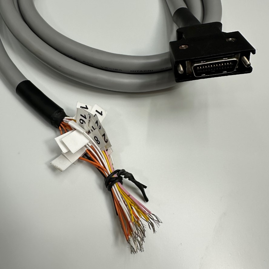 Cáp 1.2M 4ft Power and Signal I/O Shielded Cable Connector SCSI MDR 26 Pin Male Pitch 1.27mm to 26 Core Grey OD 10mm For Servo Motor Encoder Cable