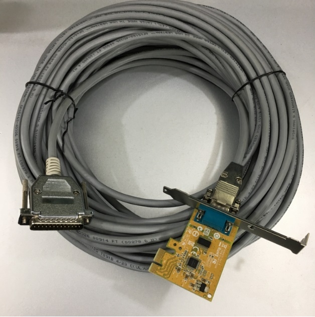 Bộ Combo Card Dell Sunix Express to 1 Port RS232 Và Cáp Kết Nối Truyền Dữ Liệu Fanuc Fadal RS232 Serial Cable DB9 F to DB25 M CNC DNC Send Program For Computers Length 30M