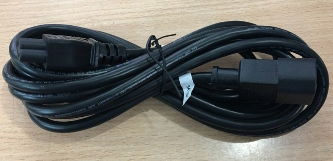 Dây Nguồn Longwell AC Power Cord Ext Cable IEC-320 C5 to C14 192292-001 2.5A 250V 3x0.75mm Length 3.5M