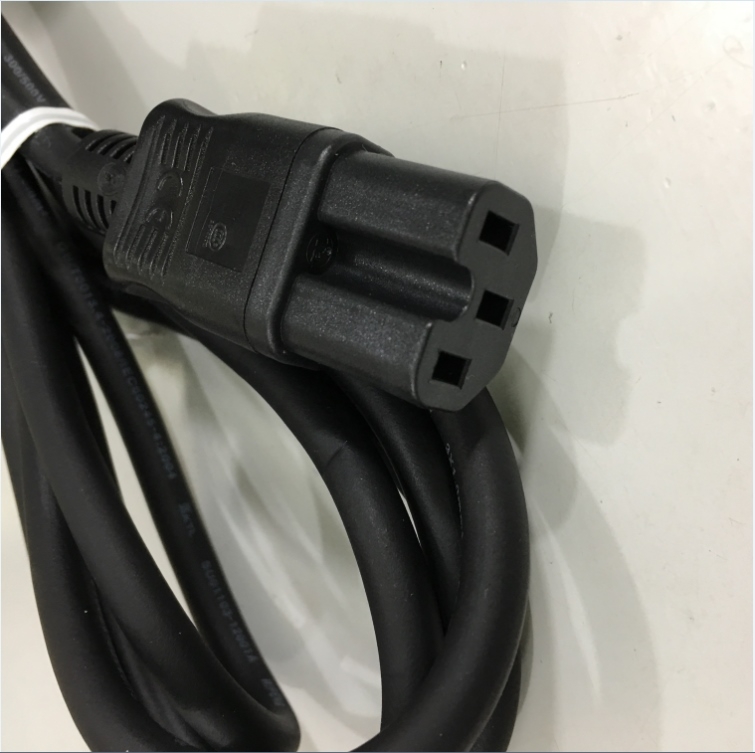 Dây Nguồn CISCO 37-1157-01 IEC 60320 C15 Euro Power Cord 2 Prong 10A 250V 18AWG 3x1.0mm Black Power Cord Length 1.8M