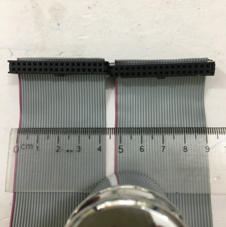 Cáp 34 Pin Flat Ribbon Cable Female to Female 2x17P 34 Wire Grey Dài 1M IDC Pitch 2.54mm - Cable Pitch 1.27mm For HMI Panel CMC CNC PLC