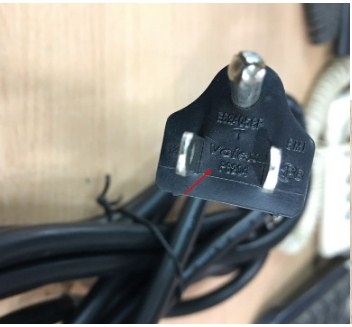 Dây Nguồn 3 Chân 2 Dẹt 1 Tròn Có TIếp Địa Volex PS204 V1625BS AC Power Cord Japan JIS C 8303 IEC C13 125V 15A 14 AWG 3X2.08mm Dài 2M