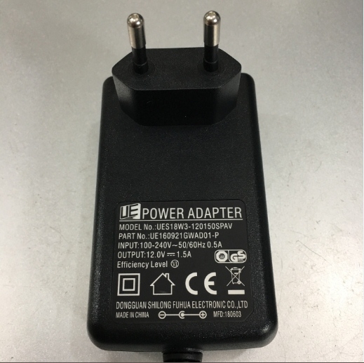 Adapter 12V 1.5A 18W UE18W3-120150SPAV Connector Size 5.5mm x 2.5mm