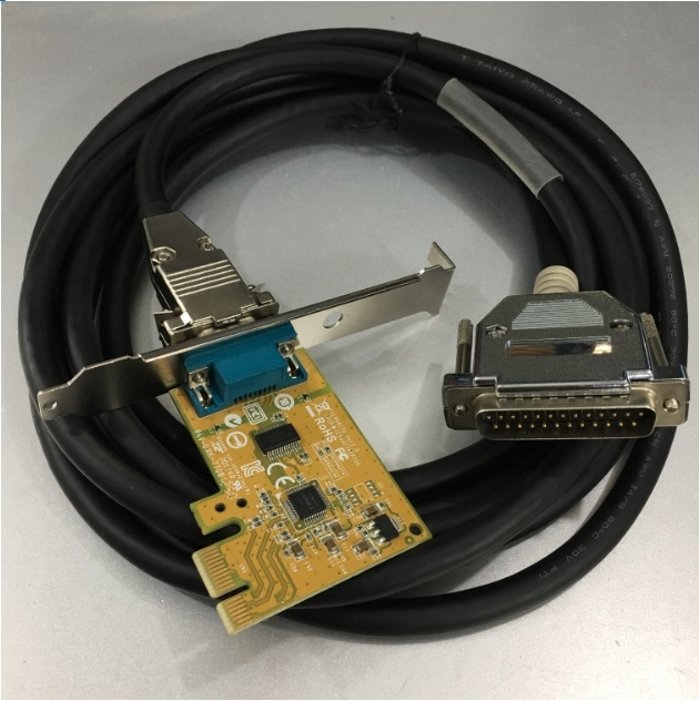 Bộ Combo Card Dell Sunix Express to 1 Port RS232 Và Cáp Kết Nối Truyền Dữ Liệu Fanuc Fadal RS232 Serial Cable DB9 F to DB25 M CNC DNC Send Program For Computers Length 3.5MSend Program For Computers Length 3.5M