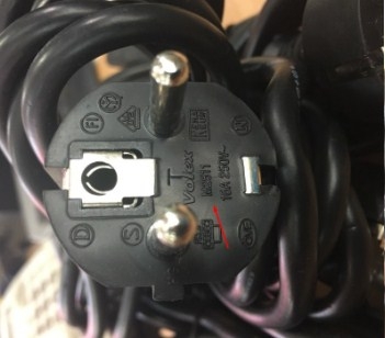 Dây Nguồn Volex M2511 V1625 AC Power Cord Europe Plug Schuko CEE 7/7 to IEC320 C13 10A 250V 3x1.0mm² H05VV-F Cable OD 7.0mm For PC Dell HP Lenovo Length 2M