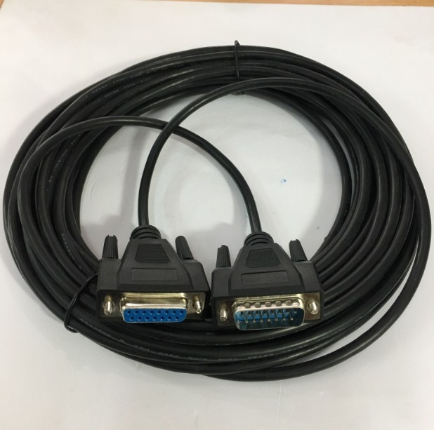 Cáp Nối Dài RS232C D-SUB 15 Chân Hai Hàng Âm Dương DB15 Female to DB15 Male 2 Row 15Pin 28AWG Cable Grey Length 10M