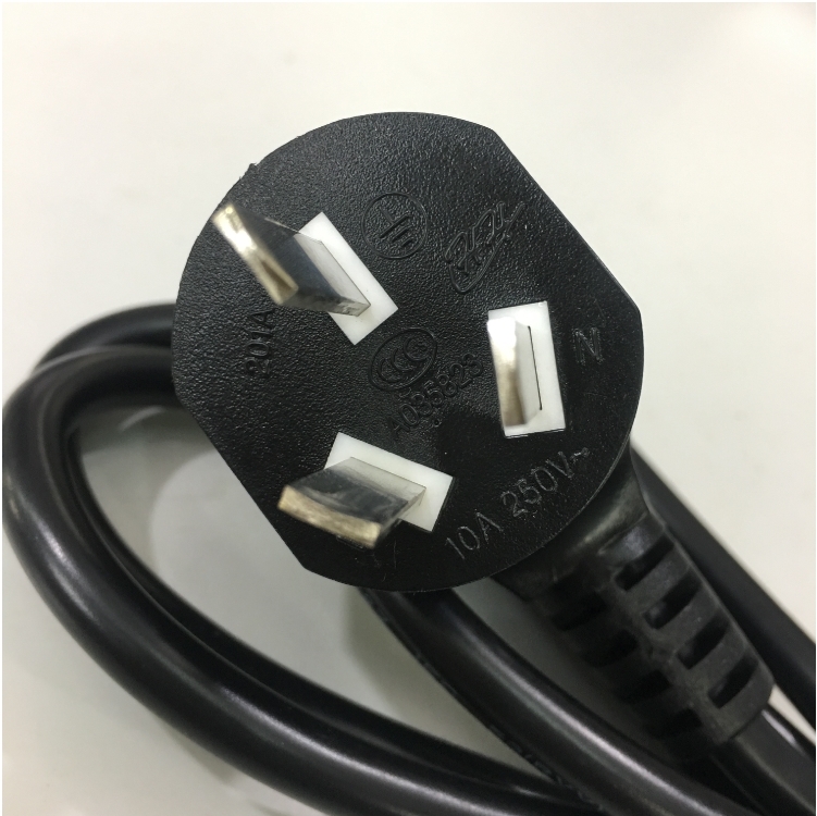 Dây Nguồn Australia & China Chuẩn 3 Chân Chéo Tam Giác AC Power Cord GB2099 to C13 10A 250V 3x0.75mm Length 1.5M