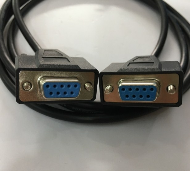 Cáp Kết Nối Cổng Com RS232 Hai Đầu Âm Chuẩn Chéo Simple Null Modem Without Handshaking RS232 DB9 Female To RS232 DB9 Female Cable Multi-Conductor 30V 28AWG Black Length 1.5M