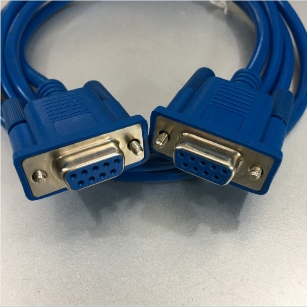 Cáp Điều Khiển DB9 Female to DB9 Female Null Modem Cable Blue Length 1.5M