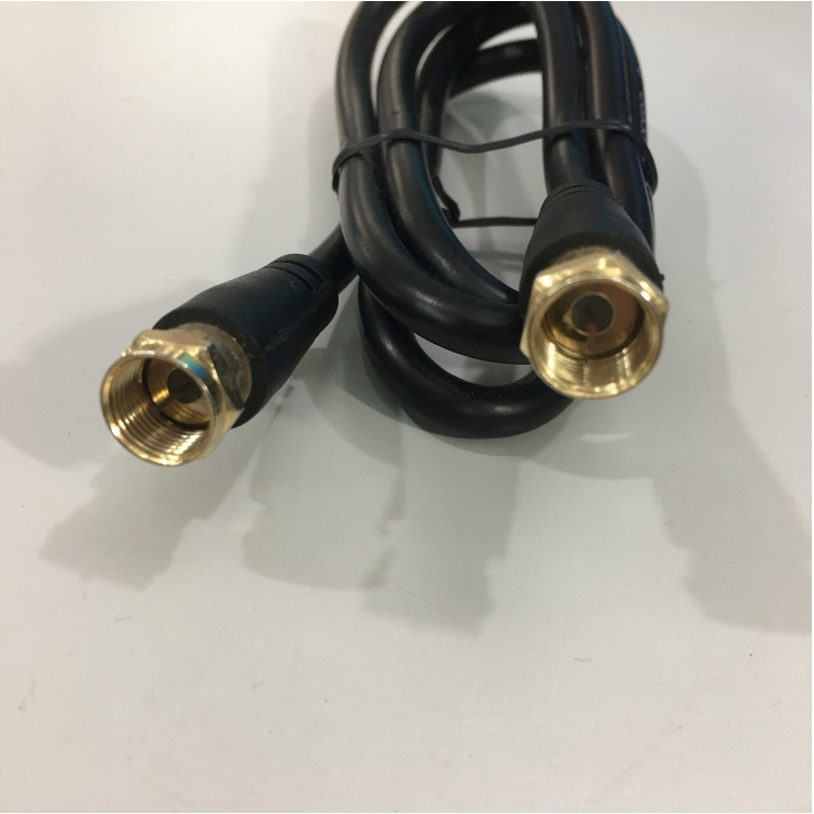 Cáp Kết Nối Steren 205-015BK RG59 Coaxial Cable 6 FT 1XF Connector Both End RG-59 Gold Tips Coax Jumper Cable TV Video Extension Audio Plug Hook Up 75 Ohm Length 0.9M