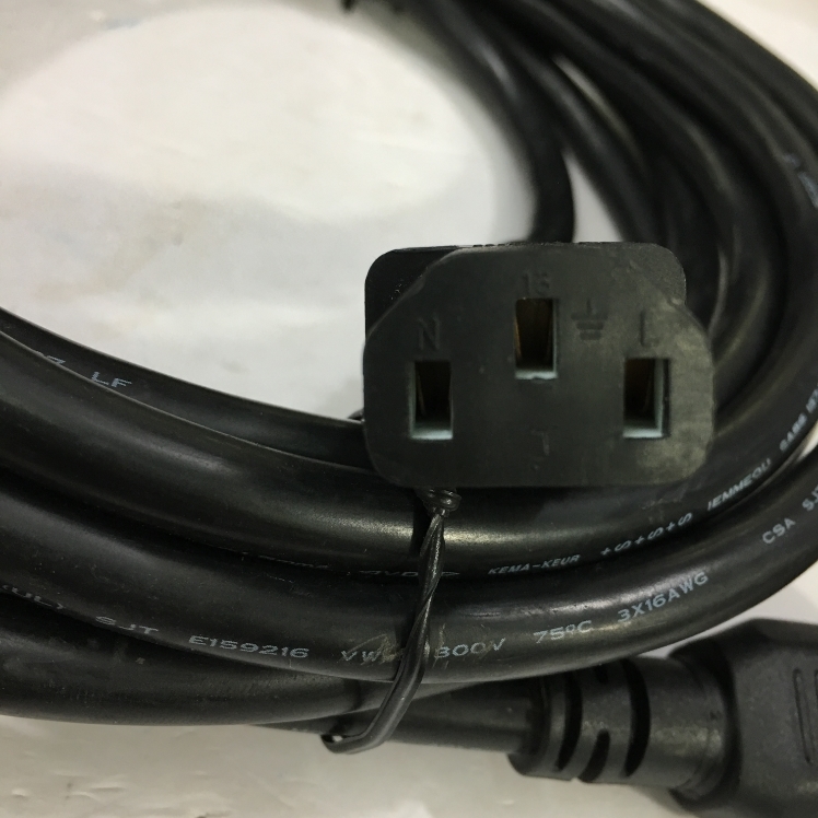Dây Nguồn Máy Chủ VOLEX V1625BS VAC14LS AC Power Cord C13 to C14 10A 250V 3x1.5mm² 16AWG For UPS PDU APC ARES Eaton Emerson Và Server Rack Length 4M