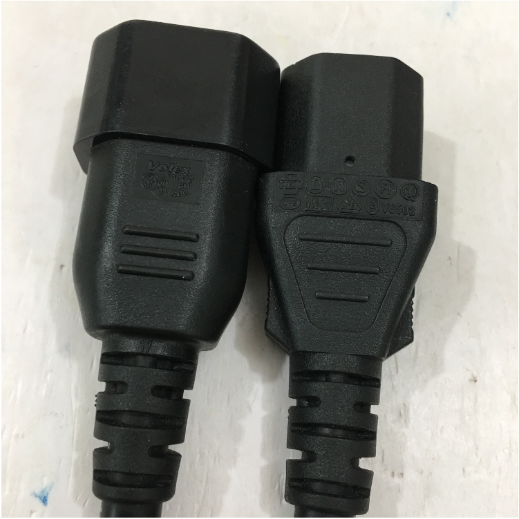 Dây Nguồn Máy Chủ VOLEX VAC14S V1625 AC Power Cord IEC60320 IEC C13 to IEC C14 10A 250V 3x1.0mm 18AWG For Server IBM HP DELL LENOVO Length 3M