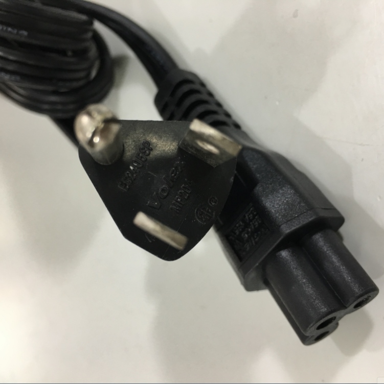 Dây Nguồn VOLEX MP204 VAC5S Chuẩn 2 Chân Dẹt Và 1 Tròn NEMA 5-15P to C5 AC Power Cord 2.5A 125V 3x0.75mm Cable FLAT Length 1.8M