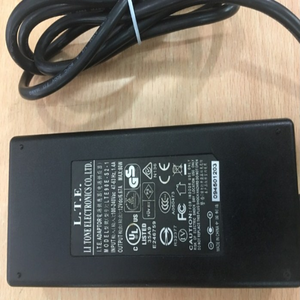 Adapter Original LTE Li Tone Electronics LTE90E-S2-1 12V 6.67A 80W Connector Size 5.5mm x 2.5mm