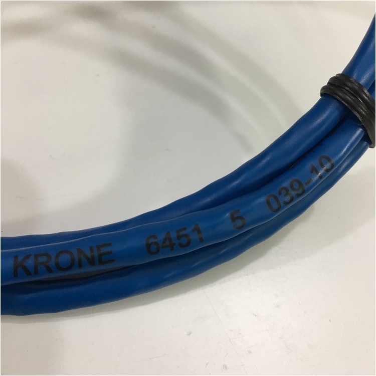 Dây Nhẩy Krone 6451 5 039-10 ETA/TIA 568 Cat5e UTP 4PAIRS 24 AWG Patch Straight Through Cable Blue Length 1M