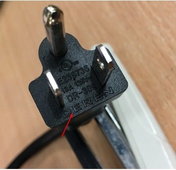 Dây Nguồn 3 Chân 2 Dẹt 1 Tròn Có Tiếp Địa DEREN DR-309 DR-395 AC Power Cord Japan JIS C 8303 IEC C13  13A 125V  3X1.31mm 16AWG Length 1.8M