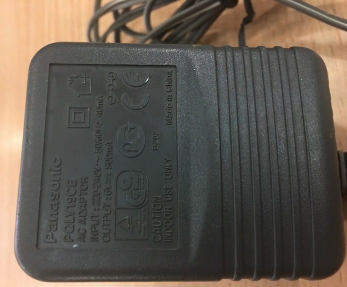 Adapter 6V 500mA Original Panasonic PQLV19CE DC + ---C--- Connector Size 5.5mm x 2.1mm For Điện Thoại Bàn Mẹ Con Kéo Dài Panasonic KC-TCD220