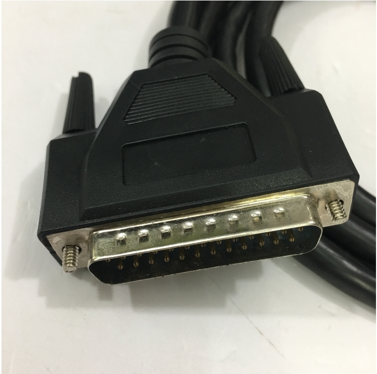 Cáp Điều Khiển RS232 DB25 Male to DB15 Male 2 Row 15Pin 28AWG Cable Black Length 1.5M