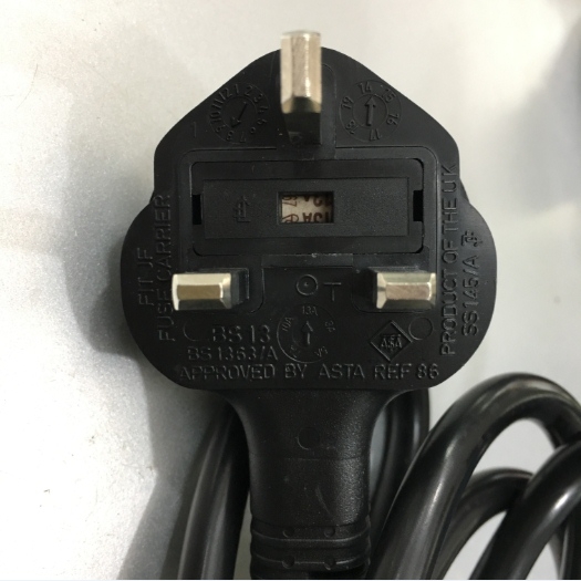 Dây Nguồn Chữ L Ngóc 90 Độ Chính Hãng Juniper C19W AC Power Cord BS1363 to IEC60320 C19 Right Angle 13A 16A 250V 3x1.5mm² For Máy Chủ và Cisco Router Length 2.5M