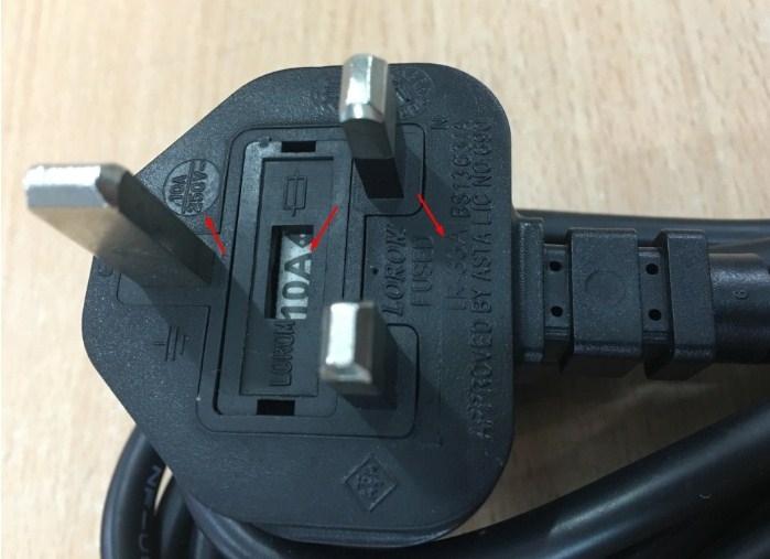 Dây Nguồn Cisco 72-0557 LOROM LR-33A LR-03B AC Power Cord BS1363 IEC60320 IEC C15 UK 10A 250V 3x1.0mm² H05VV-F Cable OD 7.3mm Length 2.5M