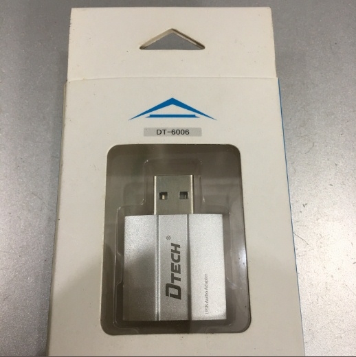 Sound Card USB External Stereo 2.1 Audio Adapter Dtech DT-6006 For Windows and Mac