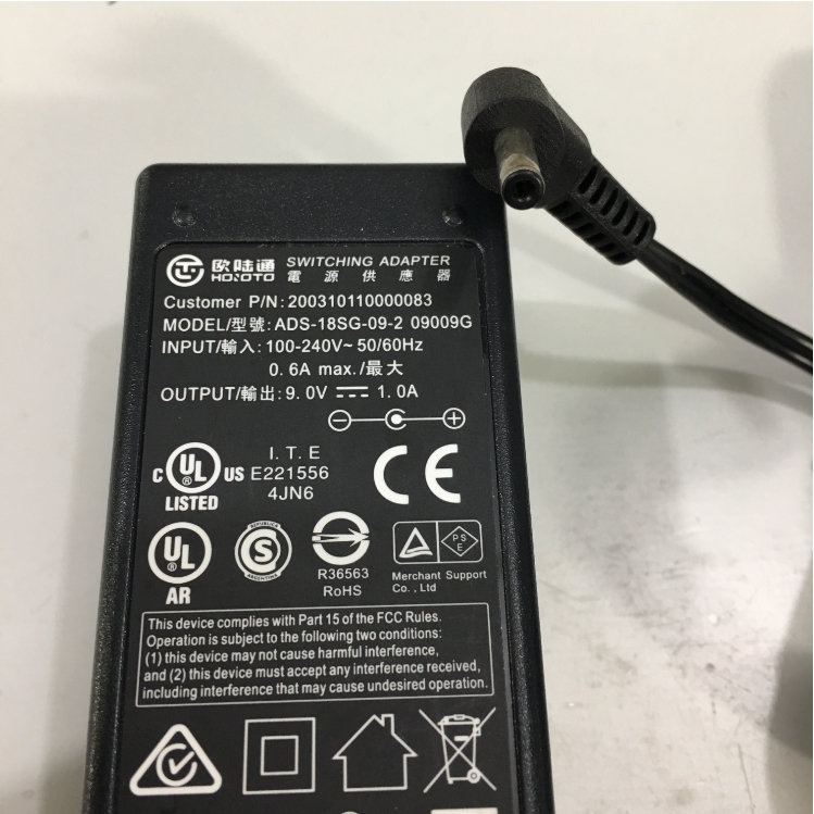 Adapter Original ADS-18SG-09-2 9V 1A For PAX P90 S90 S80 S900 Connector 3.5mm x 1.35mm