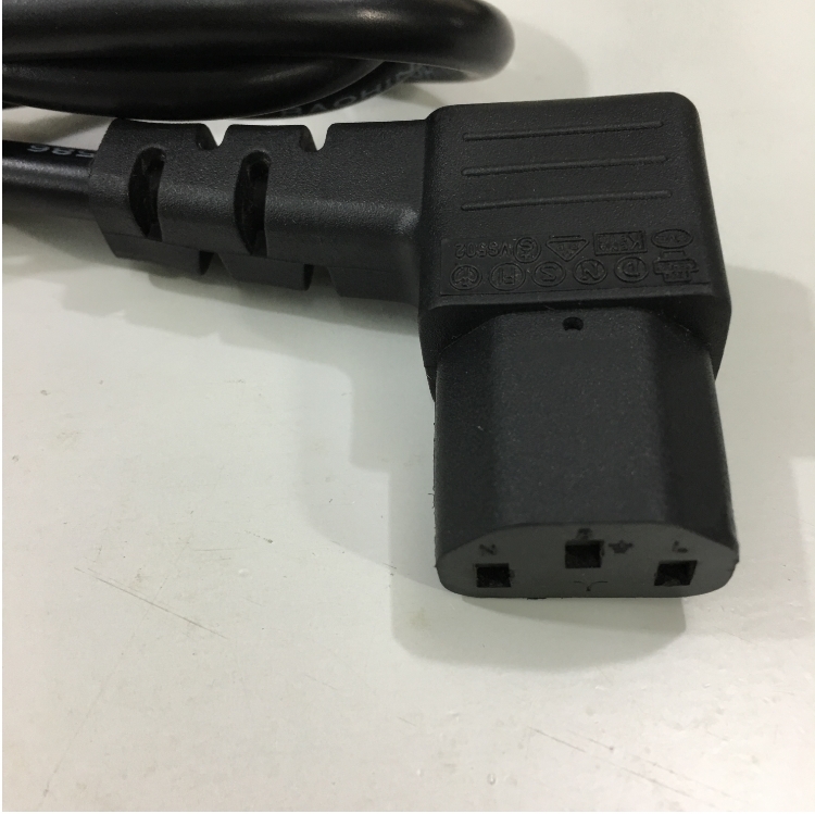 Dây Nguồn VOLEX V1625A Chữ L 90 Độ Vuông Sang Góc Phải PDU AC Power Cord IEC C14 to IEC C13 Right Angle 10A 250V 3x1.0mm² Length 1.2M