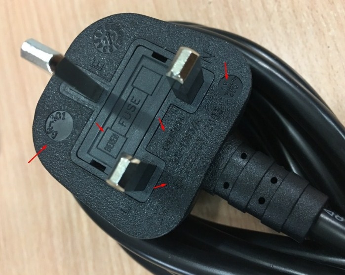 Dây Nguồn DEREN DR-301 DEKON DK-390 UK Chuẩn 3 Chấu Có Cầu Chì AC Power Cord BS1363 to C13 10A 250V 3X1.0mm For Máy Chủ IBM HP LENOVO DELL Length 2.5M