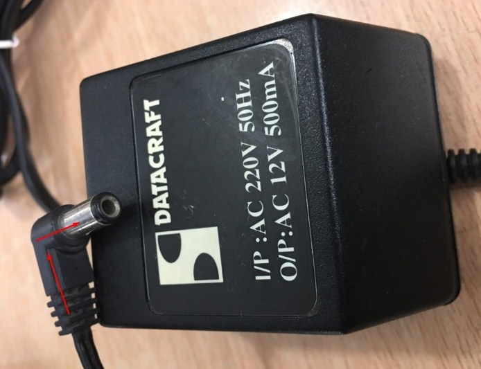 Adapter AC To AC 12V 500mA DATACRAFT Connector Size 5.5mm x 2.5mm