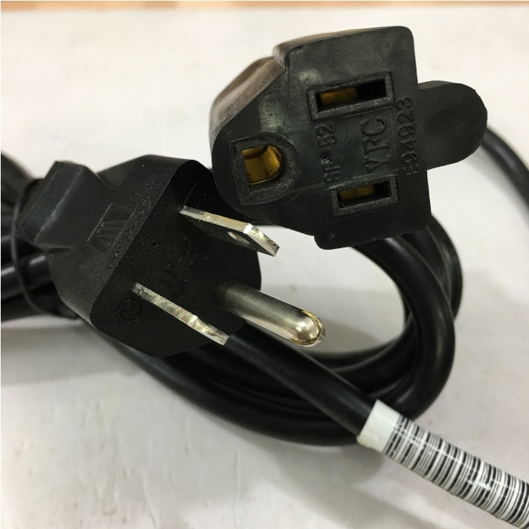 Dây Nguồn IEC C13 to C14 90 Degree Chữ L Ngóc 90 Độ Vuông Sang Góc Phải C14 to NEMA 5-15R Và NEMA 5-15P to C13 AC Power Cord 10A 250V 3x0.75mm² 18AWG Length 2.2M