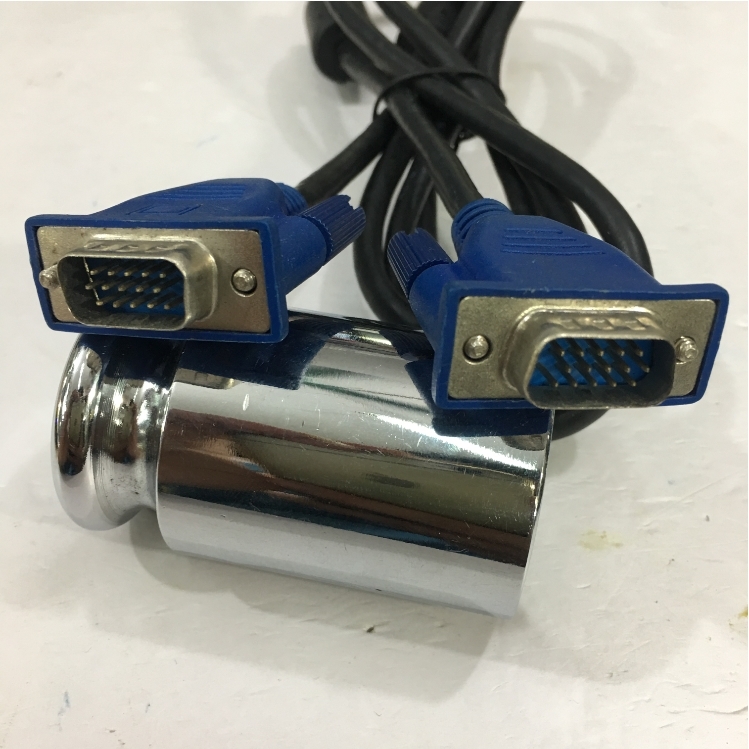 Cáp VGA Original HONTRON E246588 20276 Hàng Đi Theo Màn Hình Chất lượng Cao Đã Qua Sử Dụng Monitor Cable HD15 Male to Male VGA Resolution Up To 1920 x 1200 Black Length 1.5M