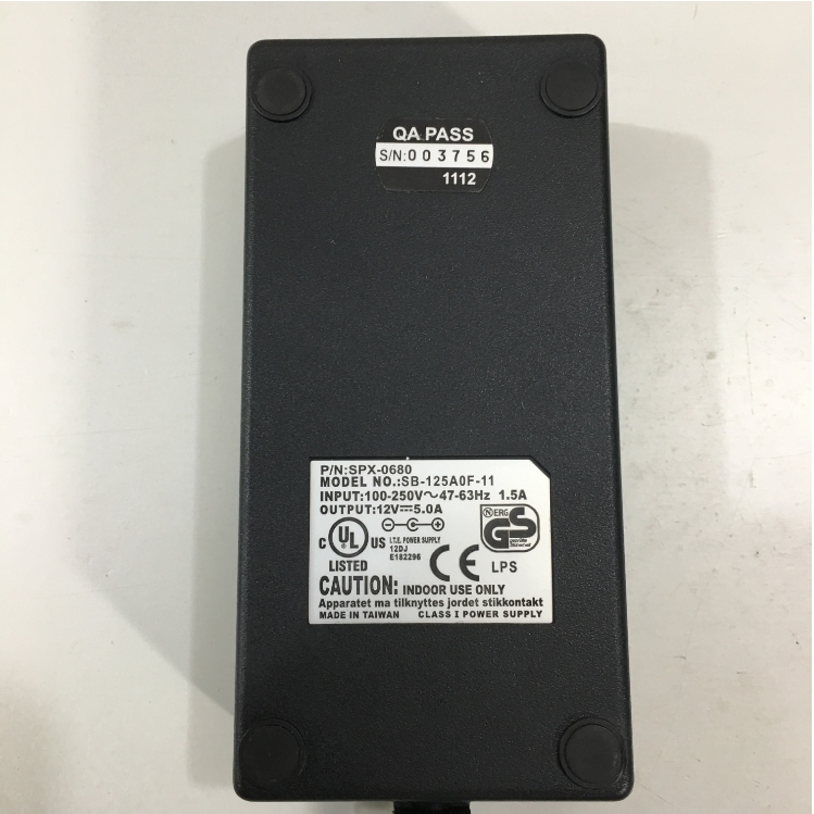 Adapter SUNPOWER 12V 5A 60W SB-125A0F-11 Connector Size 5.5mm x 2.5mm