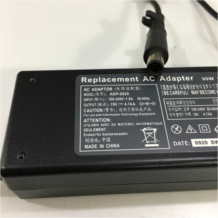 Adapter HP 19V 4.74A ADP-0920 Connector Size 7.4mm x 5.0mm