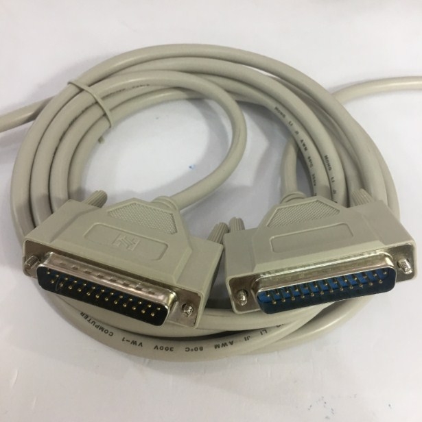 Cáp Kết Nối Cổng DB25 Serial 25Pin LPT Parallel 1284 Dương Dương Chuẩn Song Song Nối Tiếp DB25 Male to DB25 Male Cable Grey Length 3M