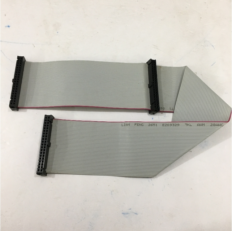 Cáp Kết Nối UXCELL IDE PATA 40 Pin Extension Flat Ribbon Cable Female to Female 2.54 mm with 3 Connectors Female to Female For HDD ATA or Computer CNC PLC Color Gray Length 40 Cm