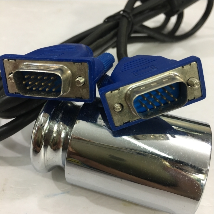 Cáp VGA Original HONTRON E246588 20276 Hàng Đi Theo Màn Hình Chất lượng Cao Đã Qua Sử Dụng Monitor Cable HD15 Male to Male VGA Resolution Up To 1920 x 1200 Black Length 1.8M