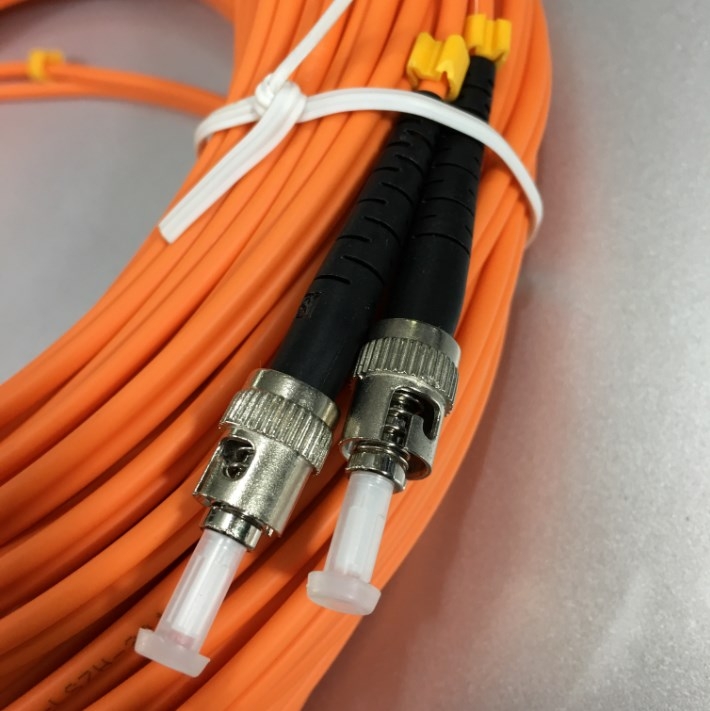 Dây Nhẩy Quang ST To ST Duplex Multimode Fiber Optic Patch Cord ST-ST Cable OS2 50/125 3.0mm PVC Length 30M