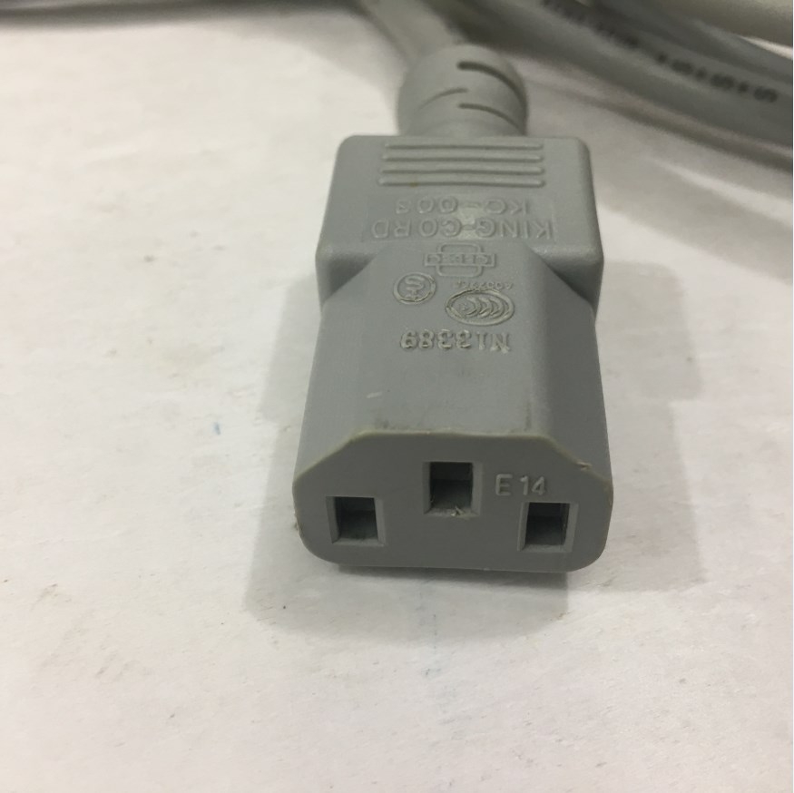 Dây Nguồn KING-CORD KC-015 KC-003 Chuẩn 2 Chân Đầu Tròn AC Power Cord Schuko CEE7 Euro Plug to C13 10A 250V 3x0.75mm Grey Length 2M