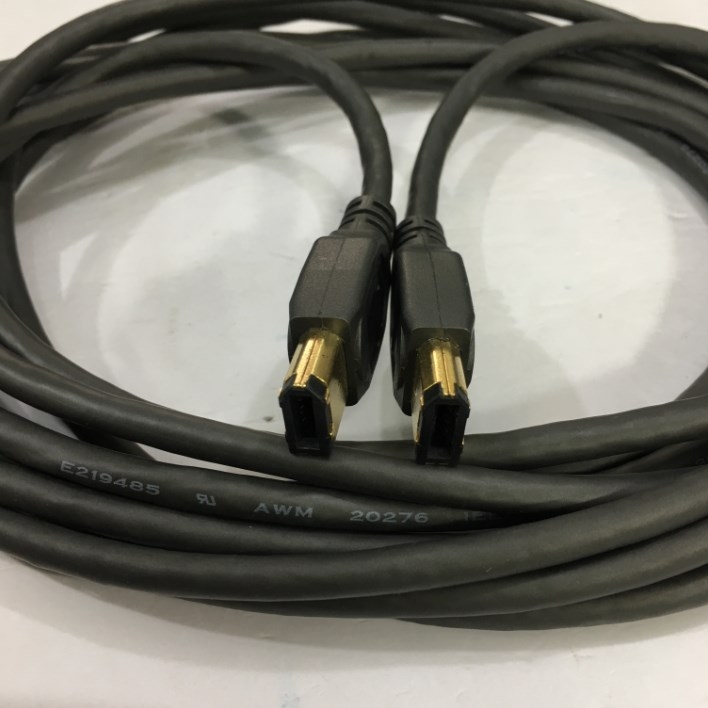 Cáp IEEE 1394a FireWire Cable 6 Pin to 6 Pin Hàng Chất Lượng Cao JAMER E219485 AWM STYLE 20276 80°C 30V VW-1 Tốc Độ Truyền Dữ Liệu Lên Tới 400Mb / giây Grey Length 3.7M