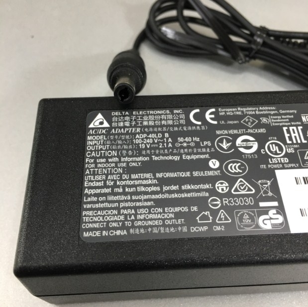 Adapter 19V 2.1A DELTA ADP-40LD B For Monitor AOC I2279VW 21.5 inch LED IPS Connector Size 5.5mm x 2.5mm