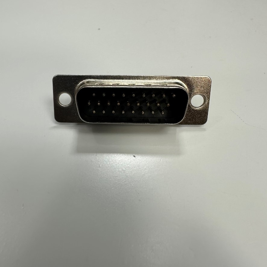 Đầu Jack DB26 26 Pin Male 3 Rows D-Sub Connector Plastic Hood Cover Backshell Solder Type Nickel 26 Way For Industrial Servo Motor, Interface I/O Control, Data Signal and Power Cable