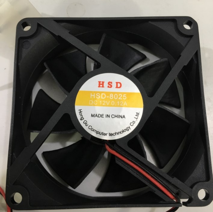 Fan HSD-8025 Cooler 80x80x25mm DC 12V 0.12A Connector 2Pin